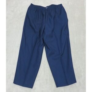 Alfred Dunner Classics Navy Blue Elastic Waist Pull On Pants 22W Short 9200 XX T